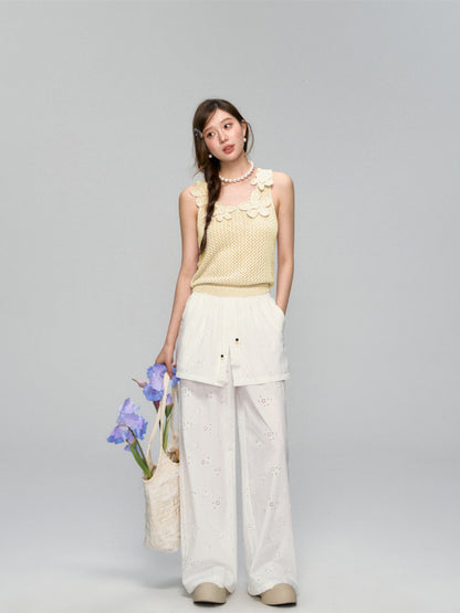 Flower Crochet Hollow-Out Camisole