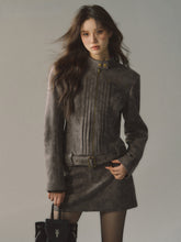 Suede Moto Jacket & Skirt Set - CHINASQUAD