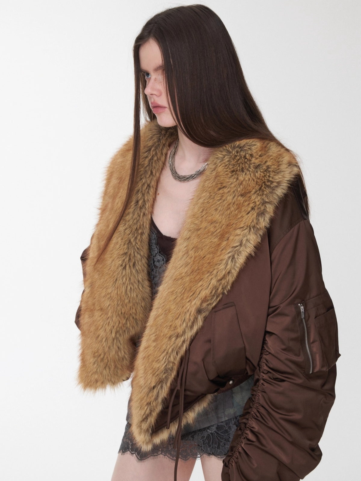 Aviator Faux Fur Jacket