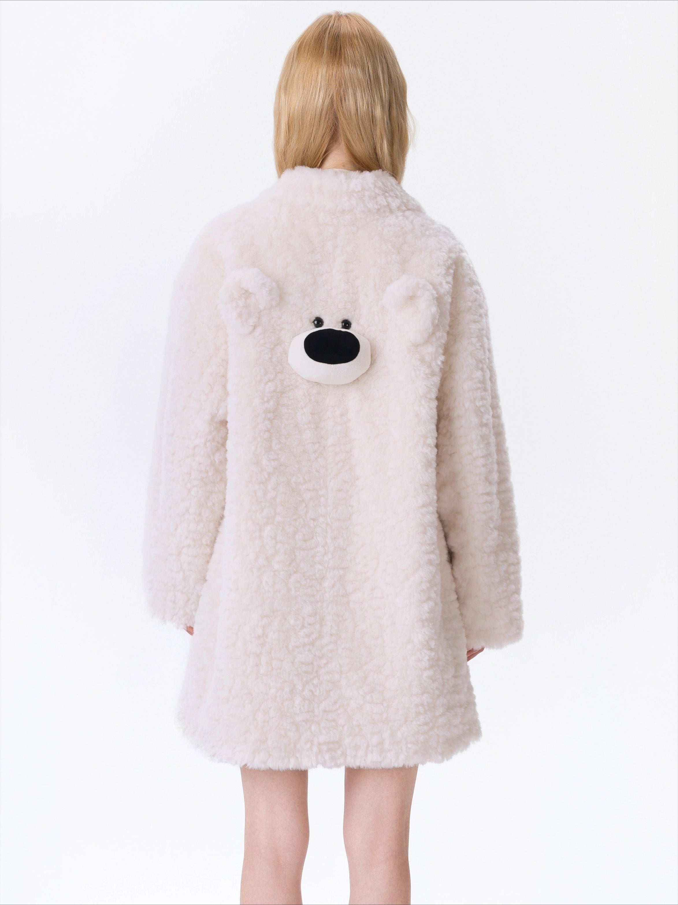 Back-Detail Mid-Length Puffer Coat