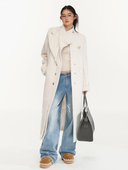 Classic Wide-Leg Denim Pants