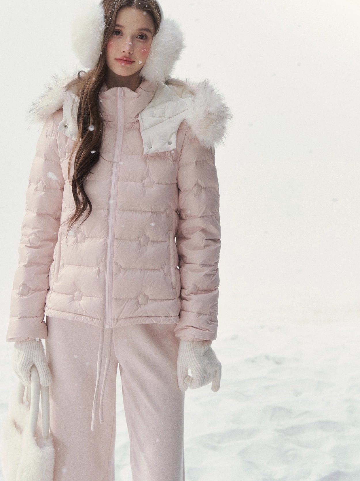 Embossed Sweet Dream Quilted Down Jacket