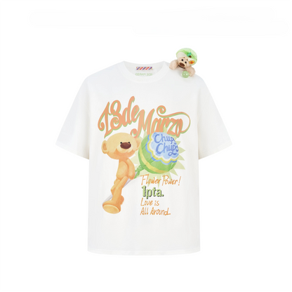 Bear Graphic Lollipop Oversized T-shirt