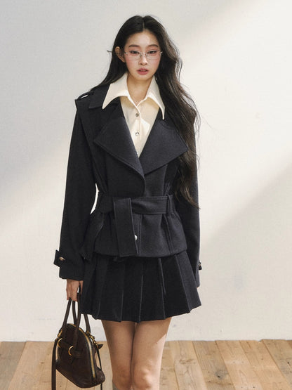 Vintage-Inspired Quilted Blazer &amp; Skirt Set