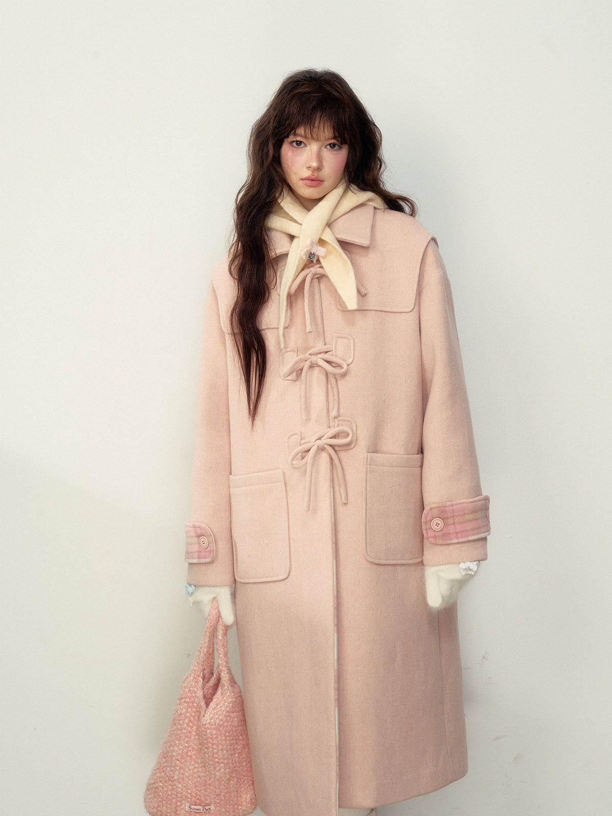 Wool Bow Toggle Coat