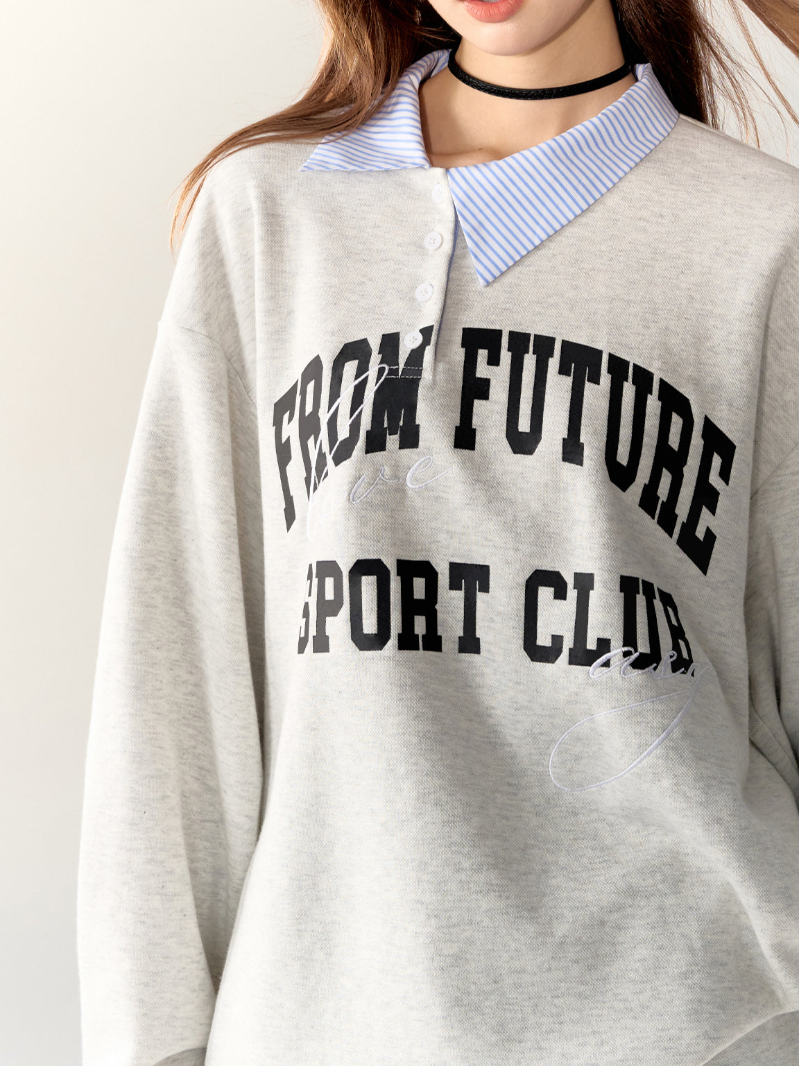 American College Style Sports Sweatshirt