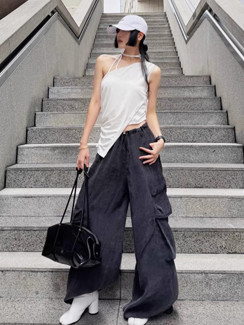 Relaxed TENCEL™ Wide-Leg Utility Pants
