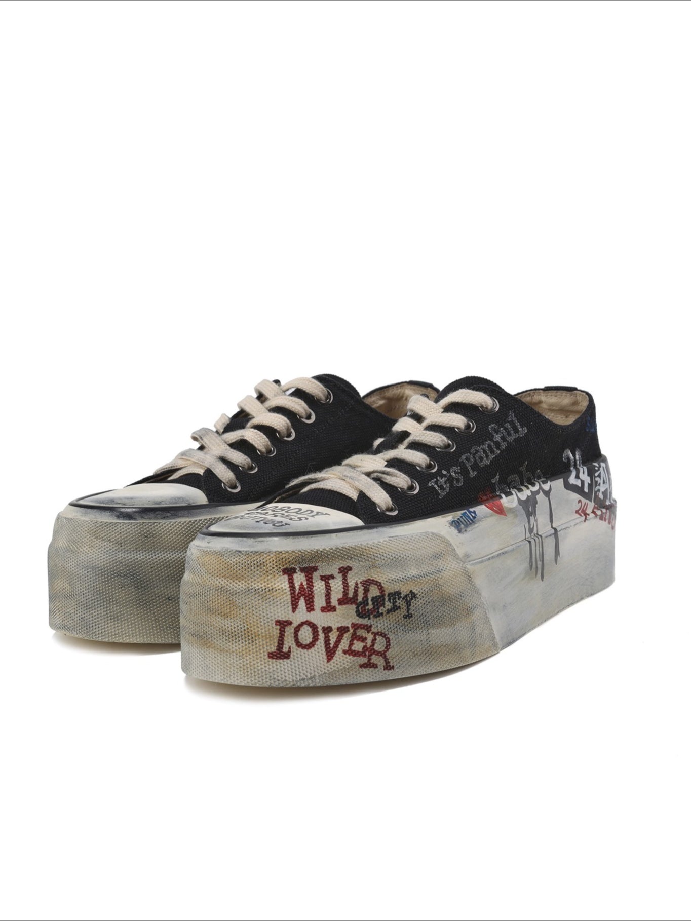 Dirty Fit Graffiti Platform Canvas Sneakers