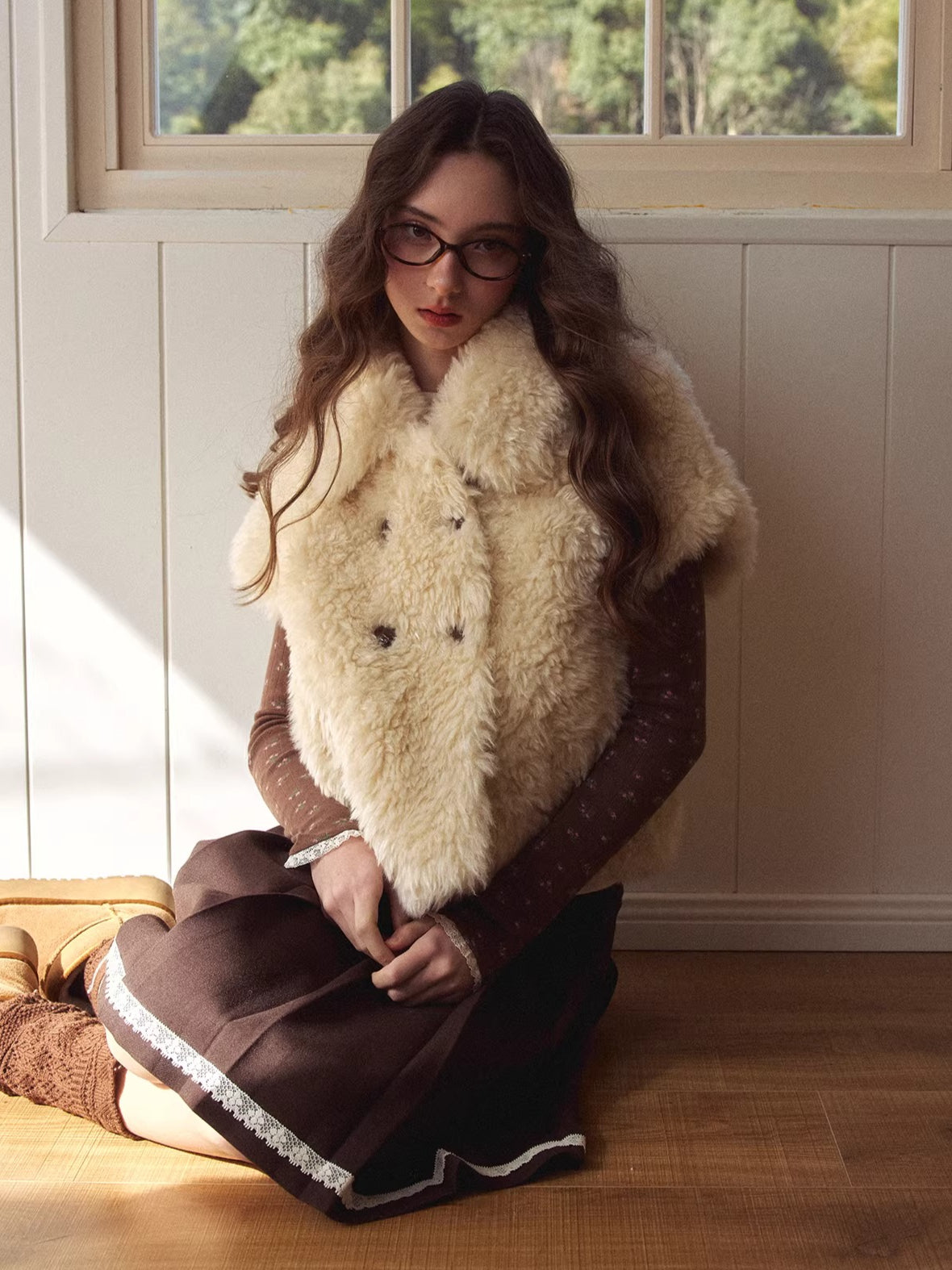 Vintage Short-Sleeve Vest Jacket