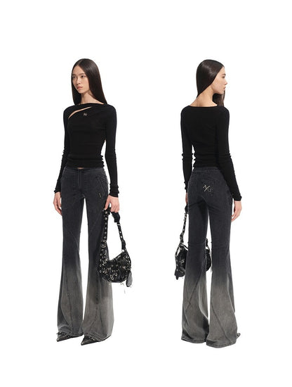 Crescent Knit Modal-Cotton T-Shirt - CHINASQUAD