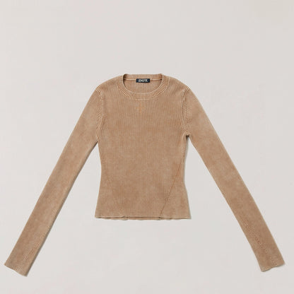 Wild Retro Long-Sleeve Knit Crewneck