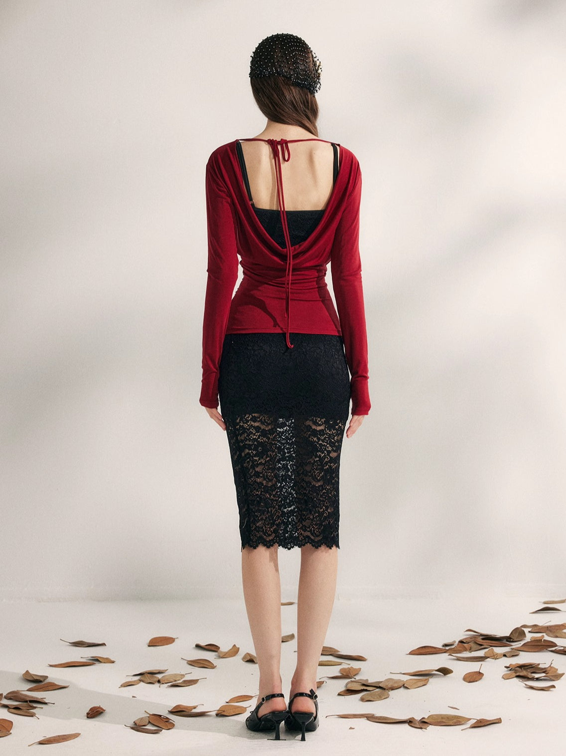 Modal Tencel Knit V-neck