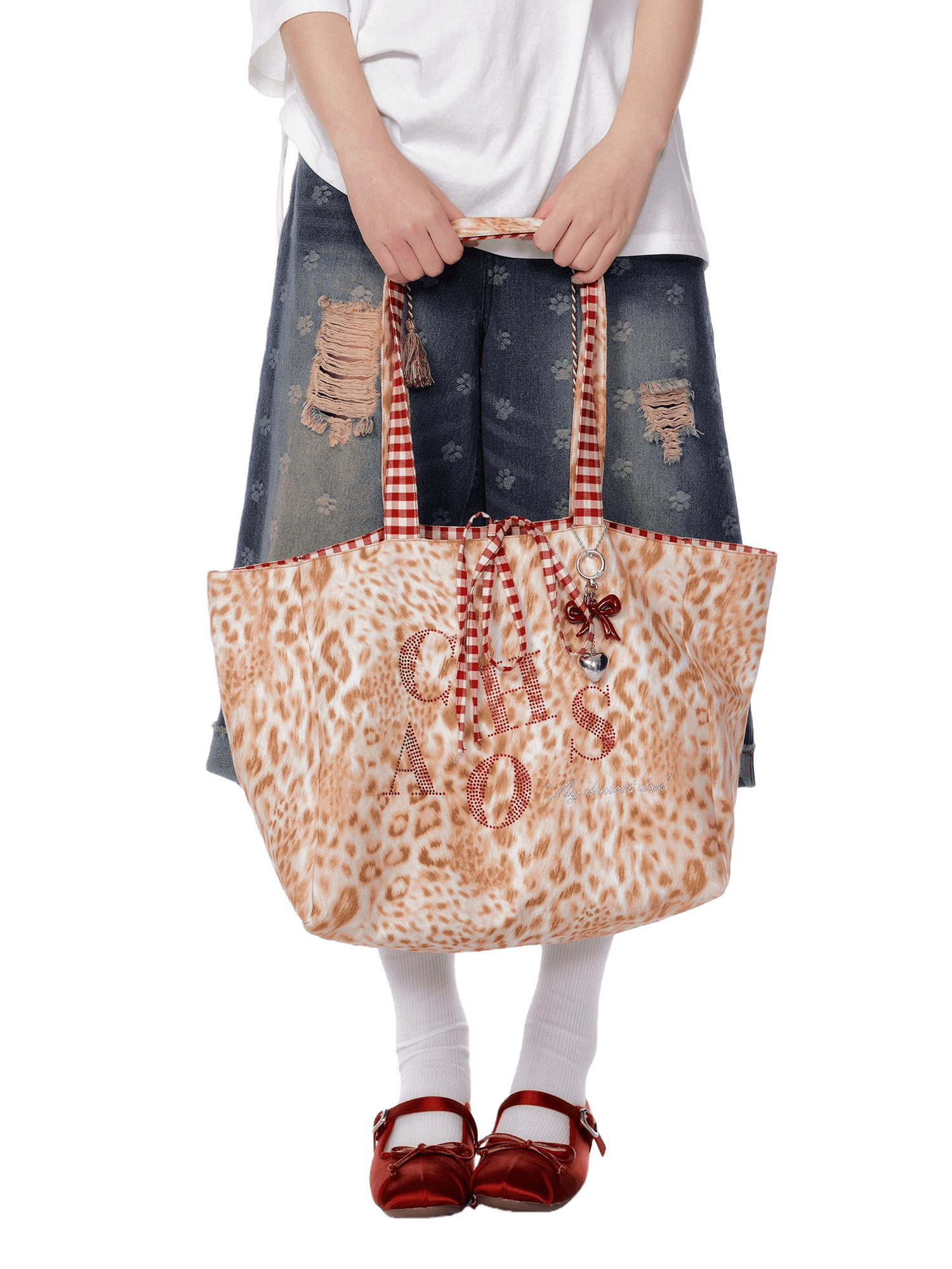 Crystal-Embellished Reversible Large Tote Bag