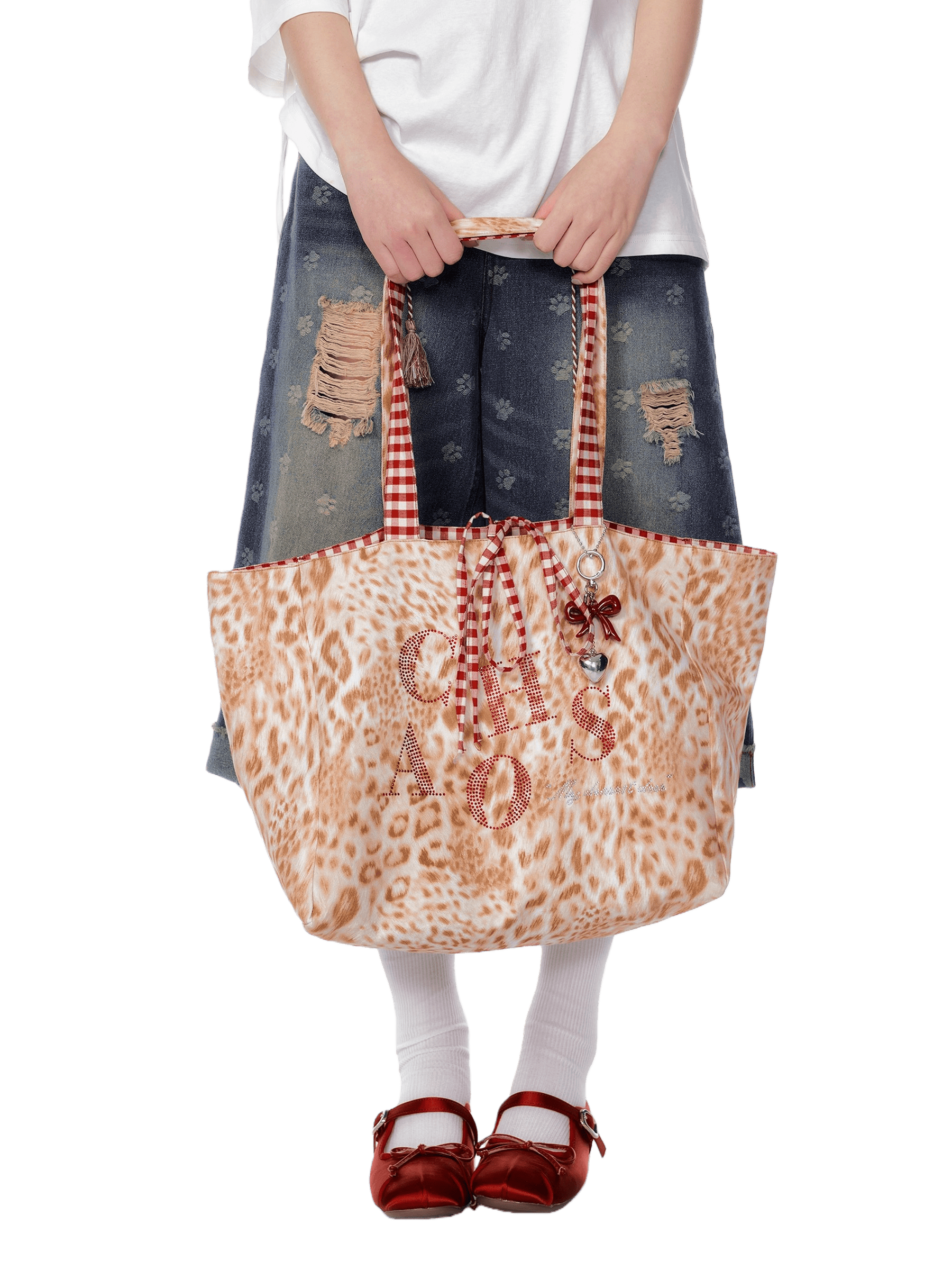 Crystal-Embellished Reversible Large Tote Bag