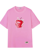 Apple Silhouette Half-Sleeve Crew Neck T-Shirt - CHINASQUAD