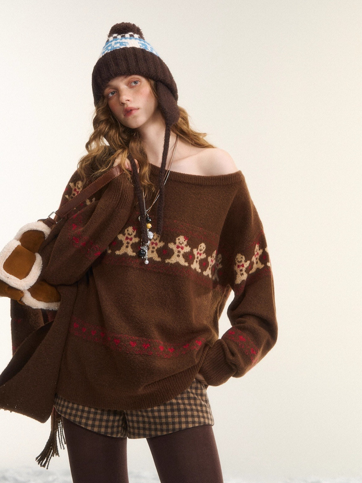 Wool-Blend Christmas Sweater &amp; Scarf Set