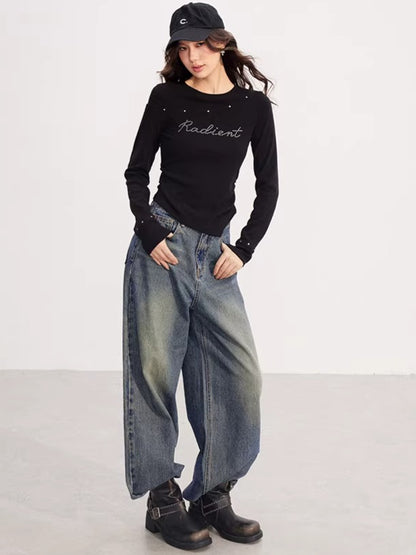 Asymmetrical Patchwork Knit Base Layer