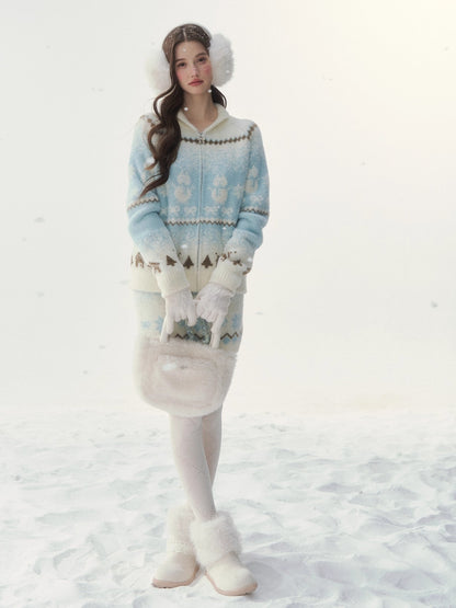 Snow Cabin Knit Sweater &amp; Skirt Set