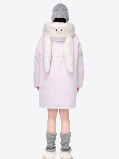 Faux Fur Collar Parka Down Coat