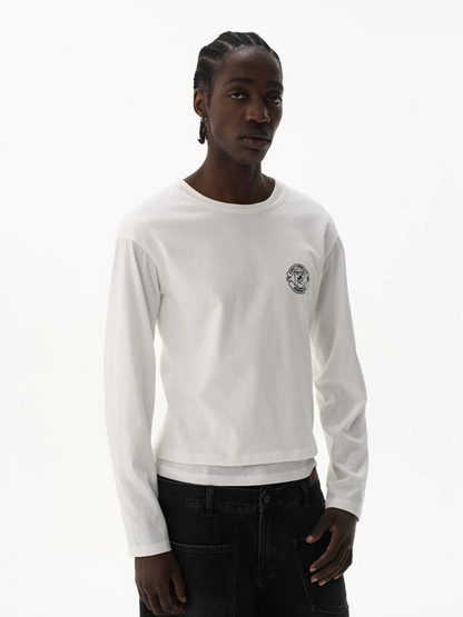 Layered Effect Basic Long Sleeve T-Shirt