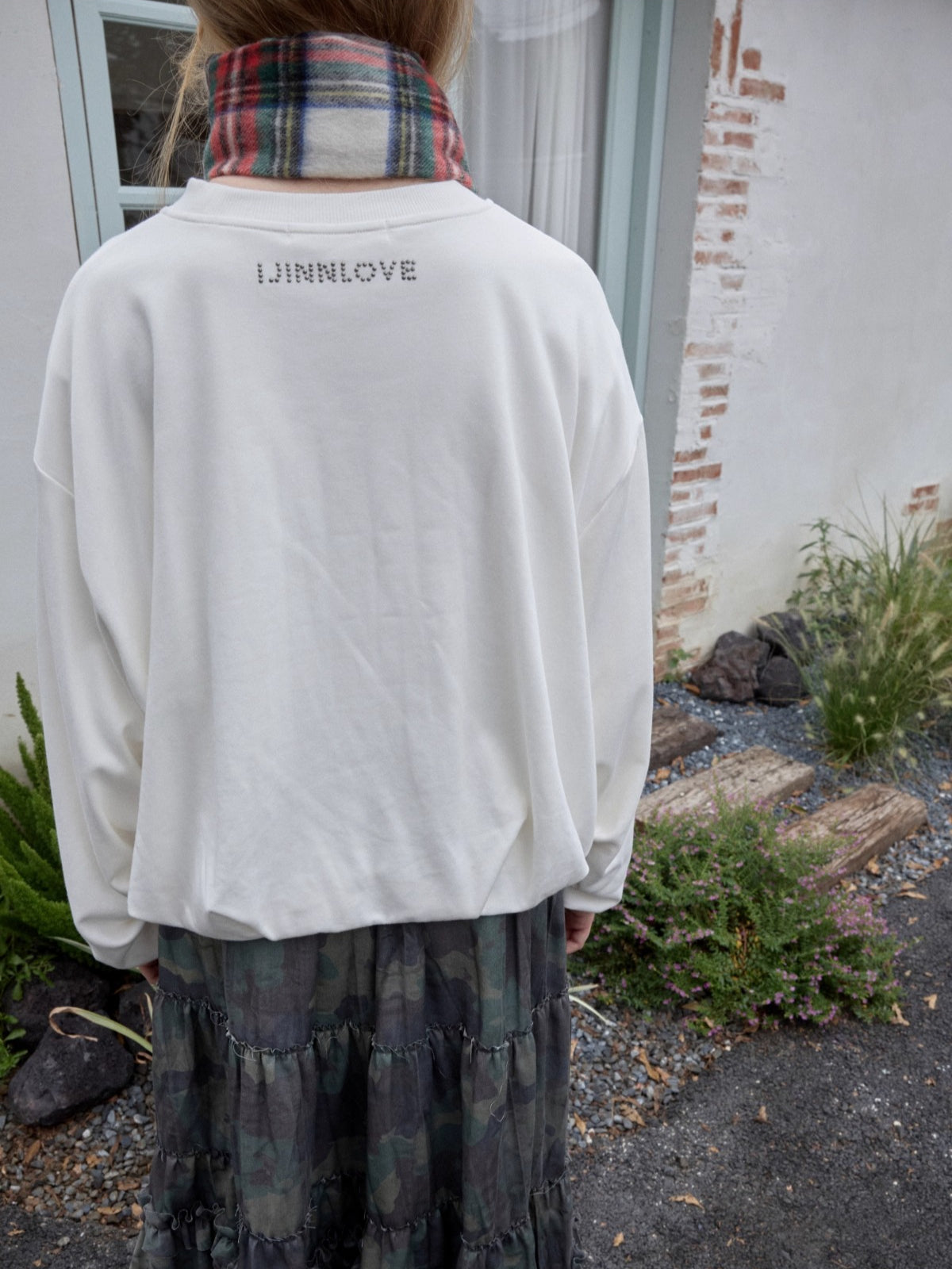 Vintage Letter Print Oversized Sweatshirt