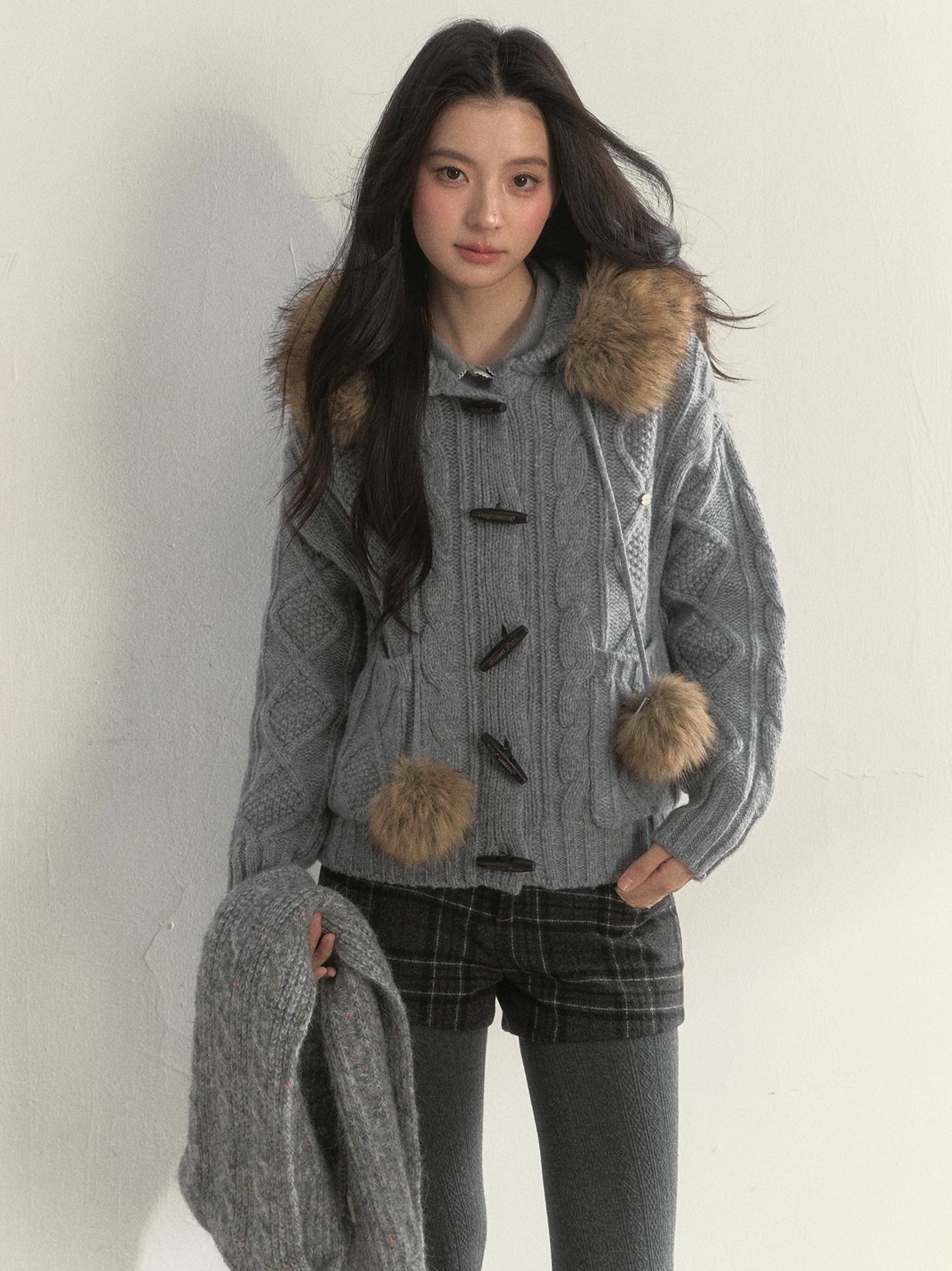 Textured Cable-Knit Wool Sweater