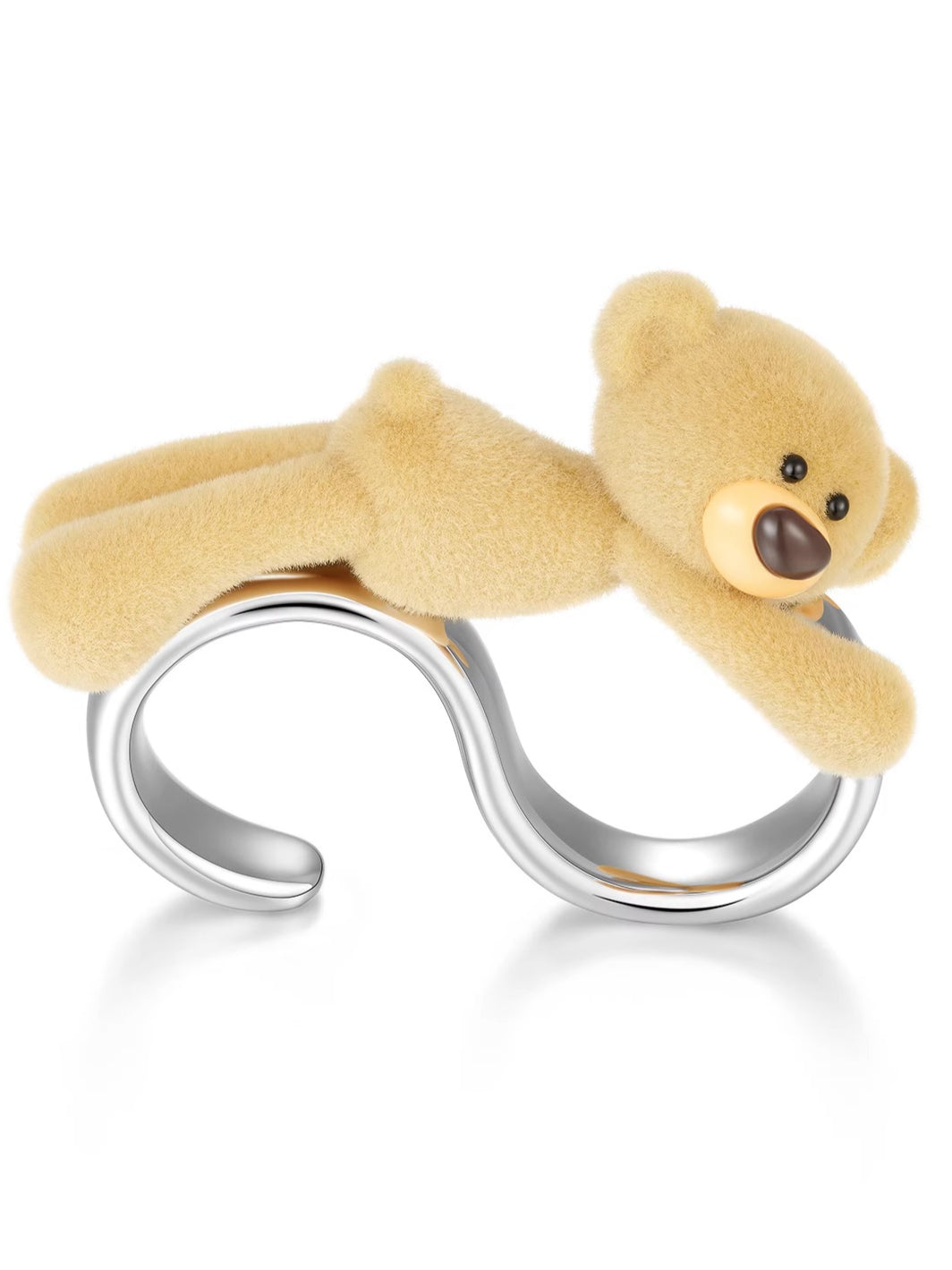 Velvet Teddy Double-Band Ring