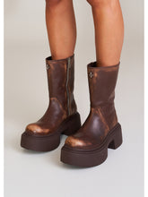 Compass Mode Leather Riding Boots Snow Mountain - CHINASQUAD