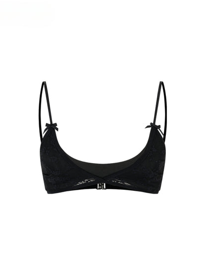 Double-Layer Structure Lace-Spliced Bra - CHINASQUAD