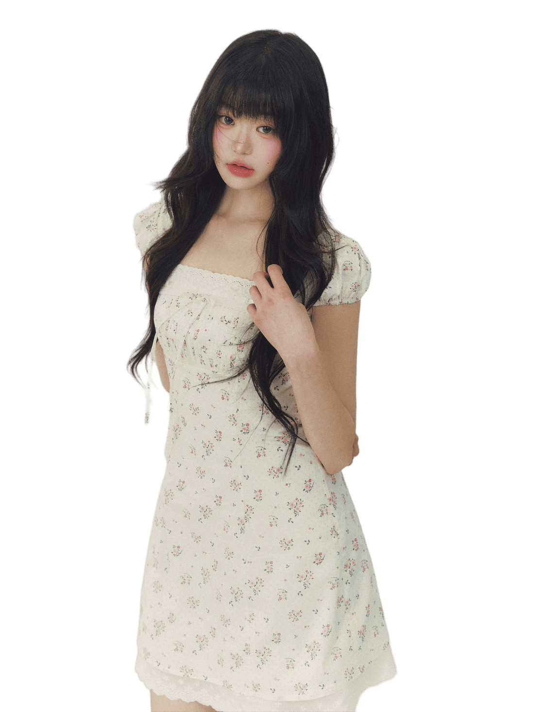Summer Tale Floral Polka Dot A-Line Dress
