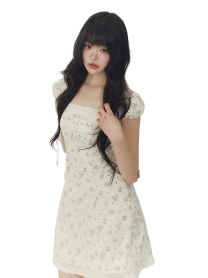 Summer Tale Floral Polka Dot A-Line Dress