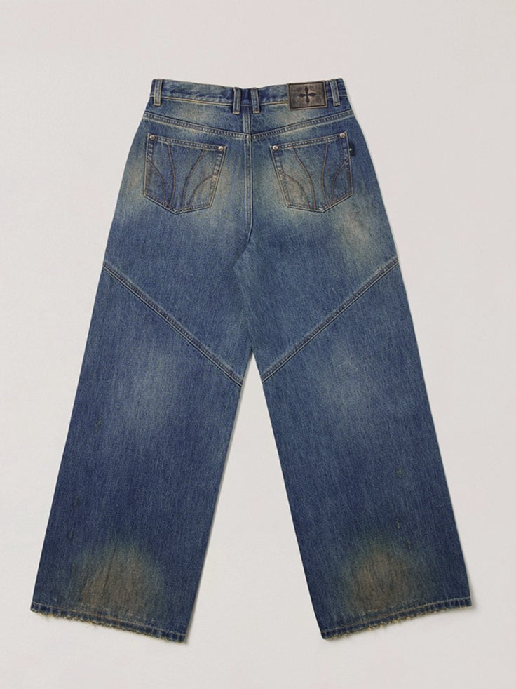 Desert Relic Straight-Leg Distressed Jeans