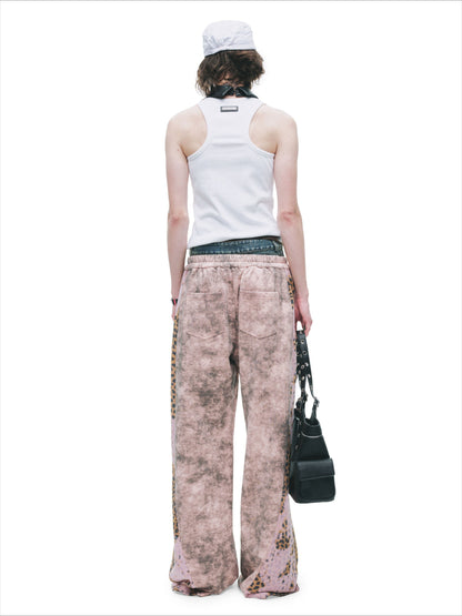 Punk Ribbed Studded Graphic Tank Top