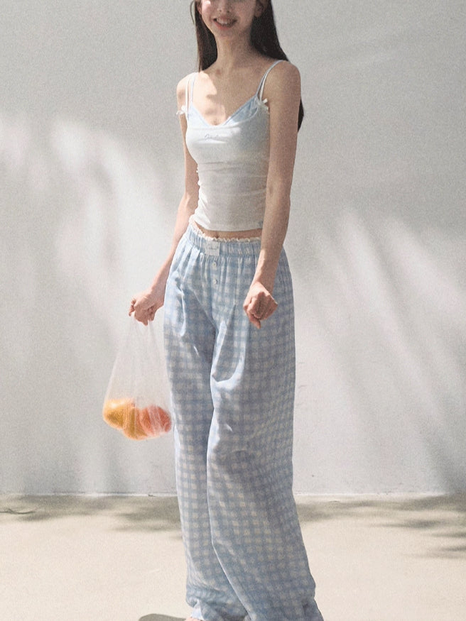 Tencel–Linen Relaxed Wide-Leg Pants