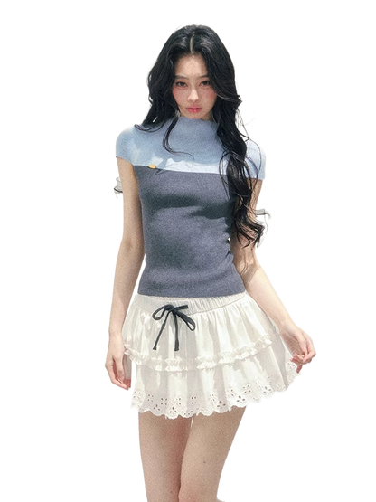 Smoky Mood Knit Crop Top