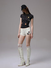Cats & Dogs Love Polka Dot Print T-Shirt - CHINASQUAD