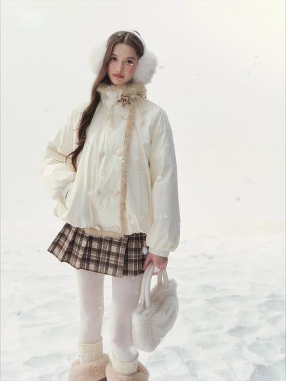 White Starry Birch Duck Down Jacket