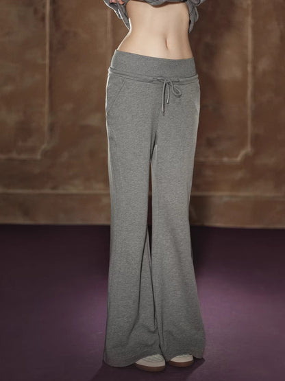 Off-Shoulder Sweatshirt &amp; Flared Wide-Leg Sweatpants Set