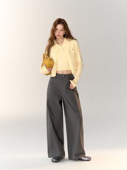 Versatile Simple Casual Wide-Leg Pants