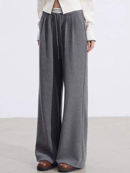 Layered-Effect Panelled Wide-Leg Pants