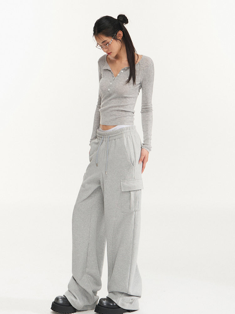 Glacier Gray Jogger Drawstring Pants