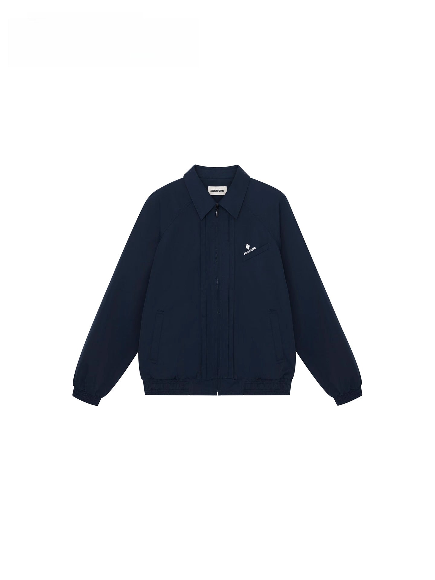 Tuck-Detail Minimalist Track Jacket