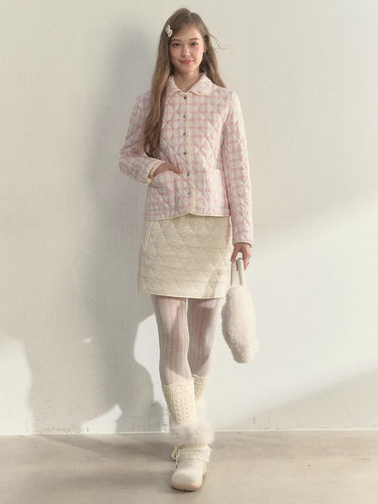 Reversible Quilted Doll Collar Jacket &amp; Skirt Set