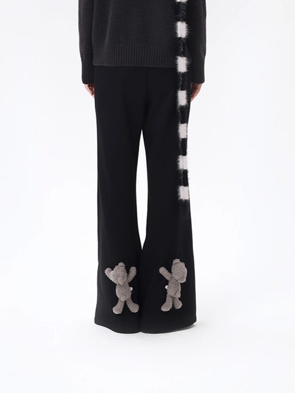 High-Waist Flared Sweatpants