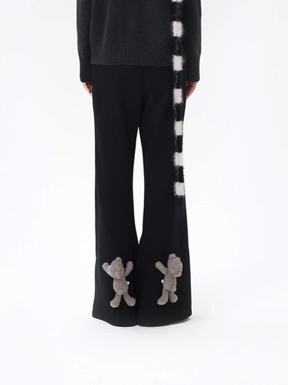 High-Waist Flared Sweatpants