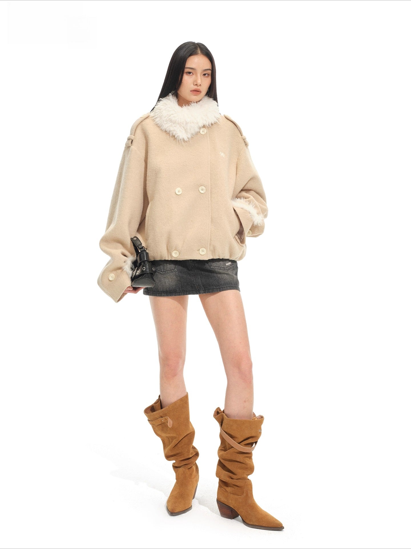 Polar Sculpted Wool-Blend Jacket