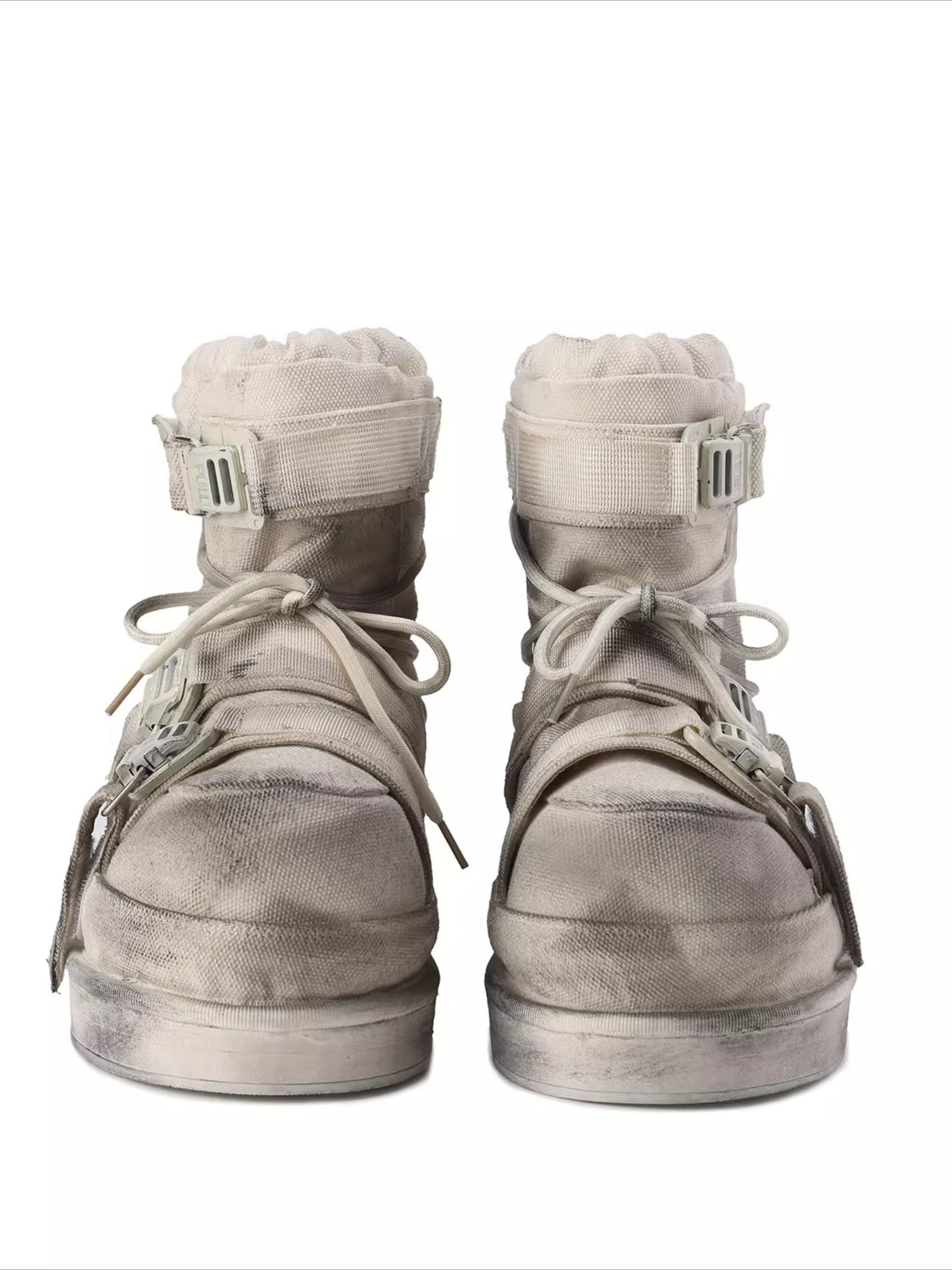 Detachable Sole Distressed Snow Boots