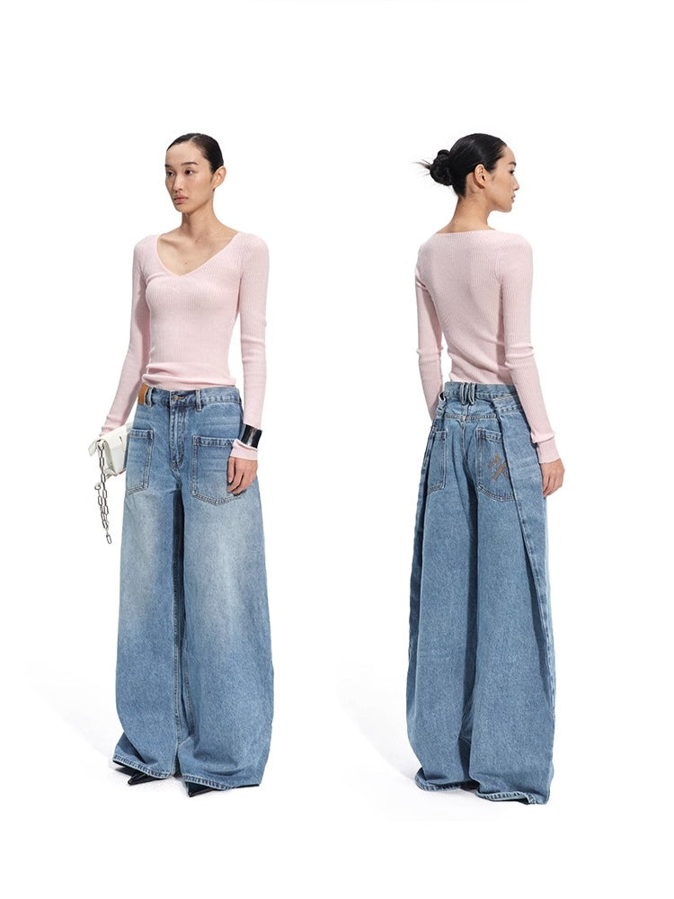 Luna Mercerized Wool V-Neck T-Shirt