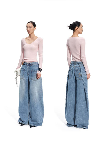 Luna Mercerized Wool V-Neck T-Shirt