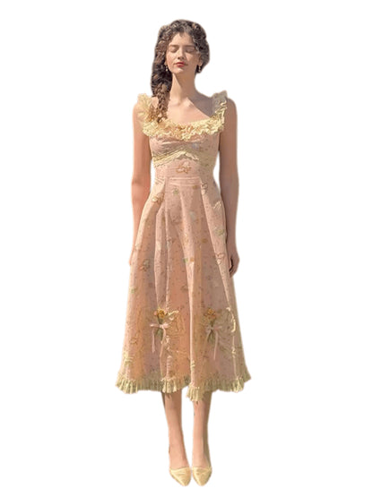 Daisy Kite French Vintage Floral Lace Dress